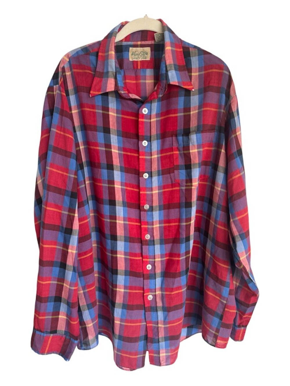 Vintage Button Down Plaid Shirt - Men's Store Brand XL